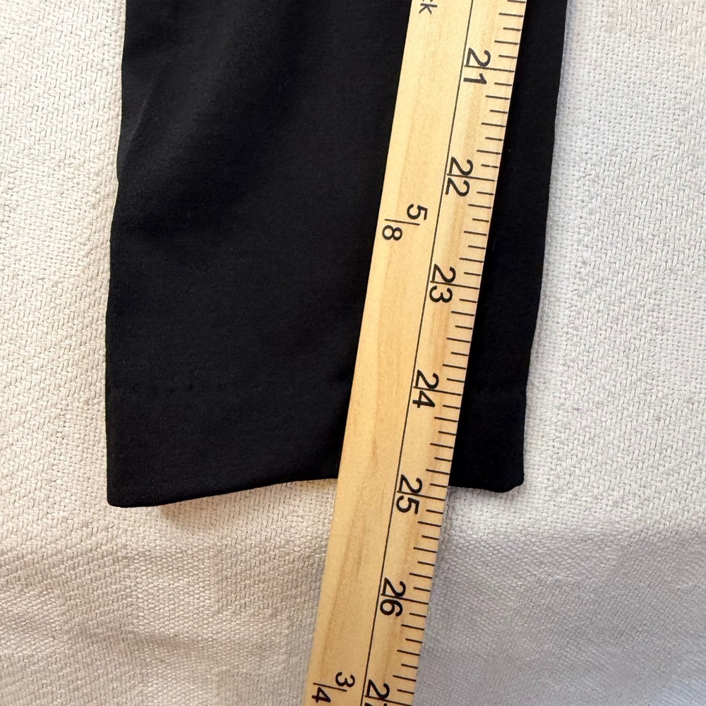 HUE Black Fleece Lined Leggings Womens Size M/L Solid Slim Fit Elastic Waist - Picture 6 of 9